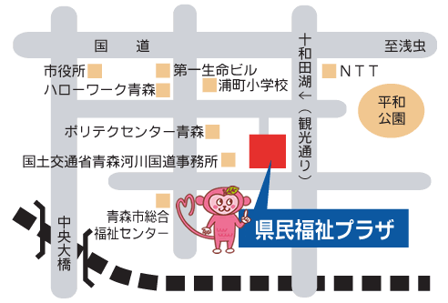 県民福祉プラザへの地図